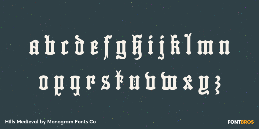 Hills Medieval Font Poster #1