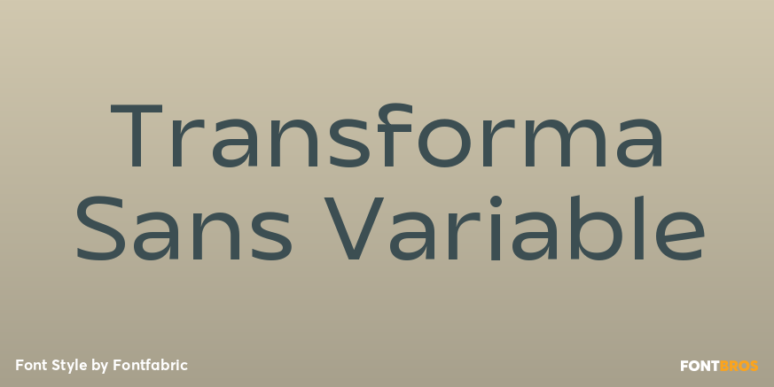 Transforma Sans Variable Poster
