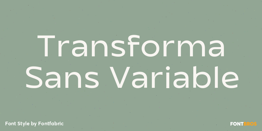Transforma Sans Variable Poster