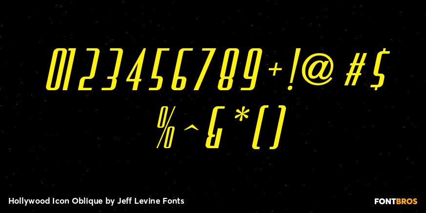 Hollywood Icon Oblique Font Poster #4