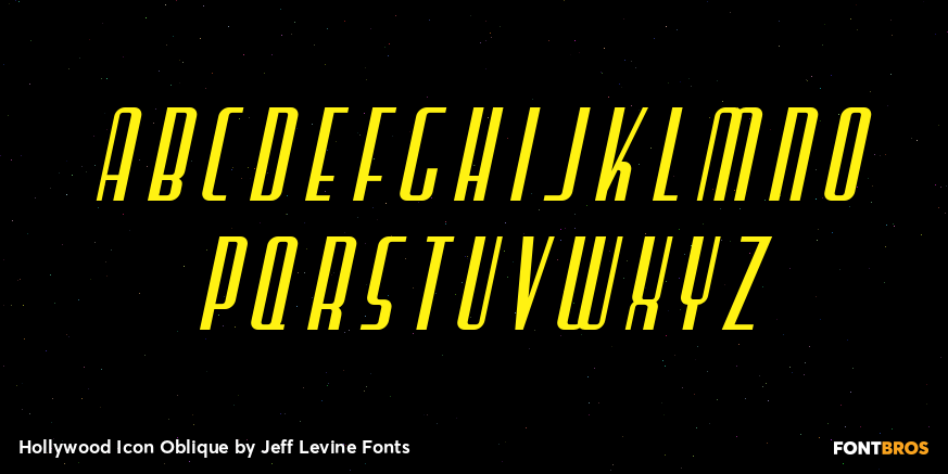 Hollywood Icon Oblique Font Poster #1