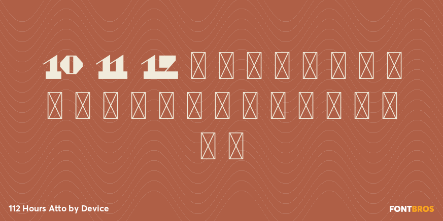 112 Hours Atto Font Poster #1