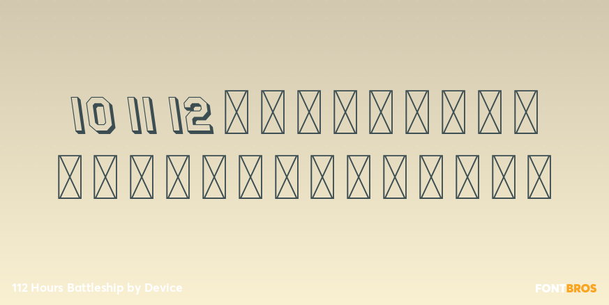 112 Hours Battleship Font Poster #1