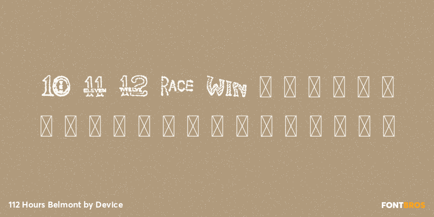 112 Hours Belmont Font Poster #2