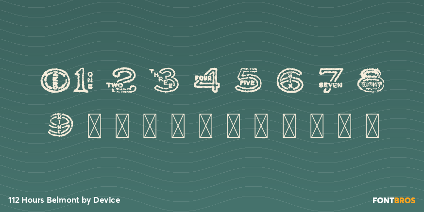112 Hours Belmont Font Poster #4