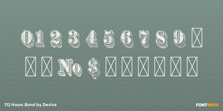 112 Hours Bond Font Poster #1