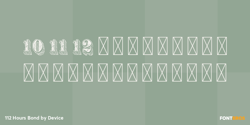 112 Hours Bond Font Poster #1
