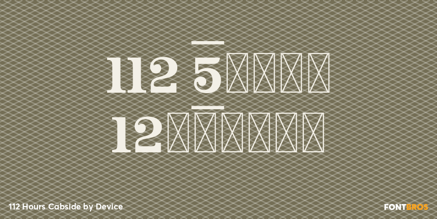 112 Hours Cabside Font Poster #1