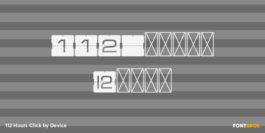 112 Hours Click Font Poster #1