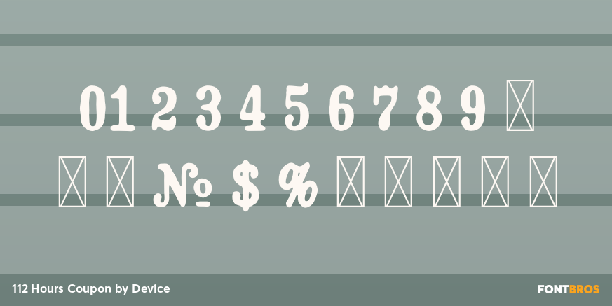 112 Hours Coupon Font Poster #4
