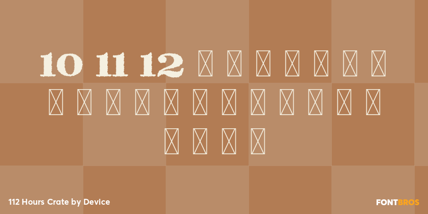112 Hours Crate Font Poster #2