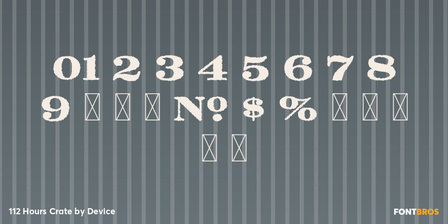 112 Hours Crate Font Poster #4