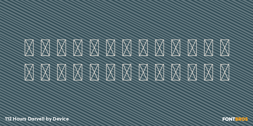 112 Hours Darvell Font Poster #1