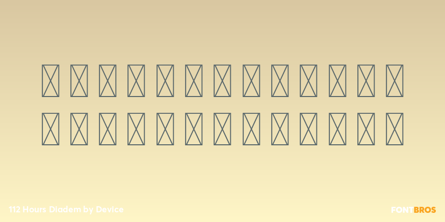112 Hours Diadem Font Poster #3