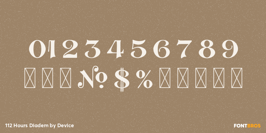 112 Hours Diadem Font Poster #4