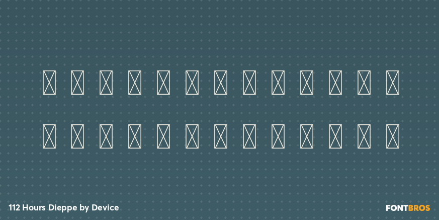 112 Hours Dieppe Font Poster #3