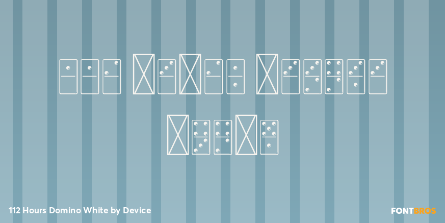 112 Hours Domino White Font Poster #1