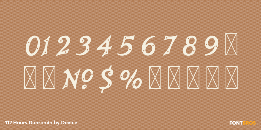 112 Hours Dunromin Font Poster #1