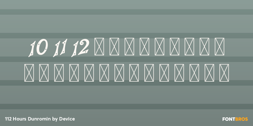 112 Hours Dunromin Font Poster #2