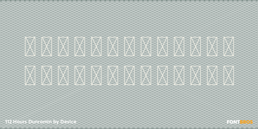 112 Hours Dunromin Font Poster #3