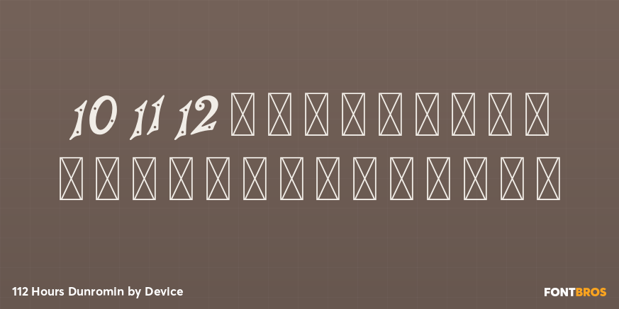 112 Hours Dunromin Font Poster #1