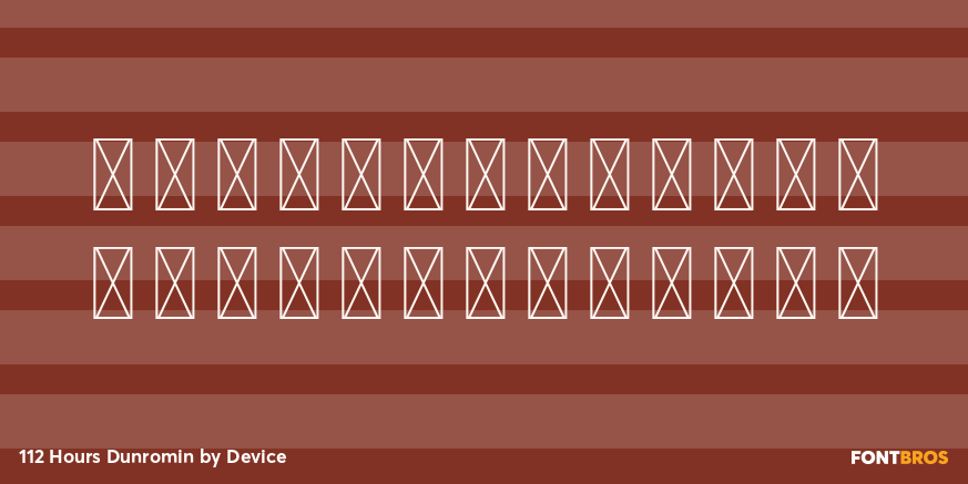 112 Hours Dunromin Font Poster #1