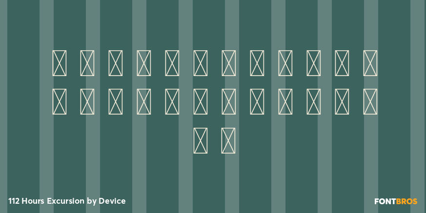 112 Hours Excursion Font Poster #3