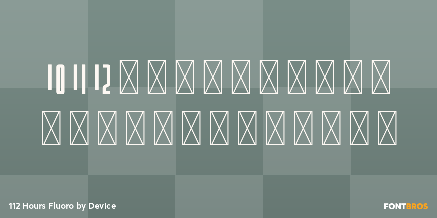 112 Hours Fluoro Font Poster #2