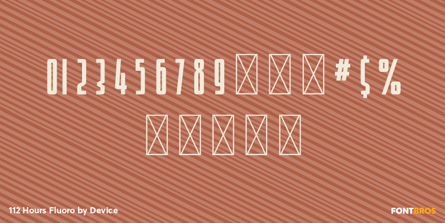 112 Hours Fluoro Font Poster #4