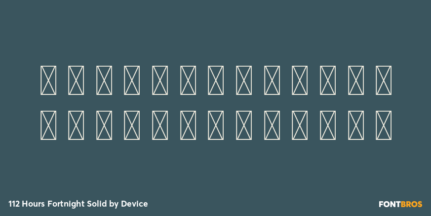 112 Hours Fortnight Solid Font Poster #3