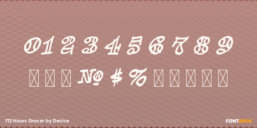 112 Hours Grocer Font Poster #1