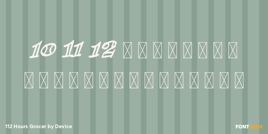 112 Hours Grocer Font Poster #1