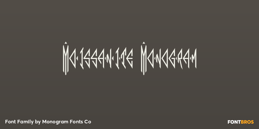 Moissanite Monogram Font Poster