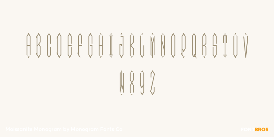 Moissanite Monogram Font Poster #2