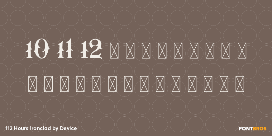 112 Hours Ironclad Font Poster #2