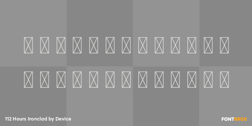 112 Hours Ironclad Font Poster #3
