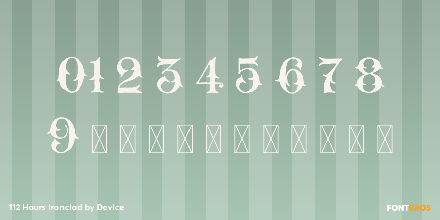 112 Hours Ironclad Font Poster #4