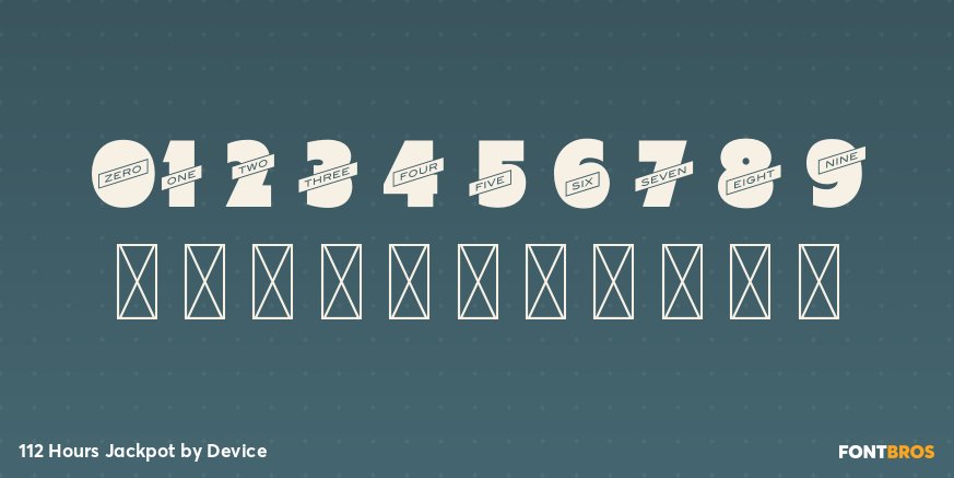 112 Hours Jackpot Font Poster #1