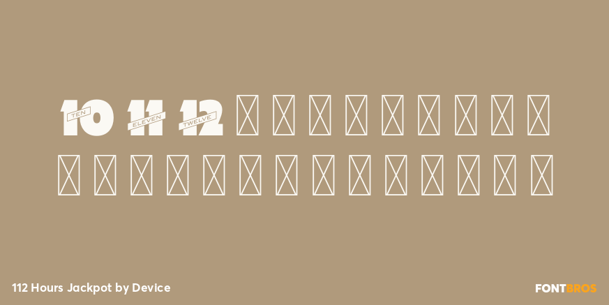 112 Hours Jackpot Font Poster #1