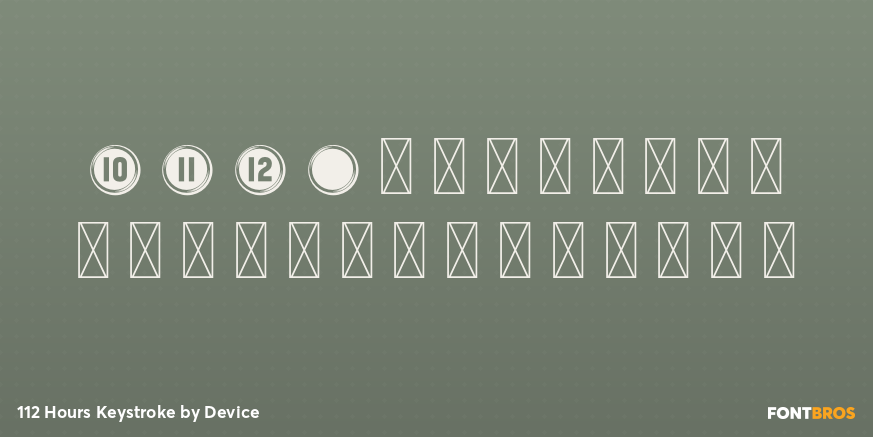 112 Hours Keystroke Font Poster #2