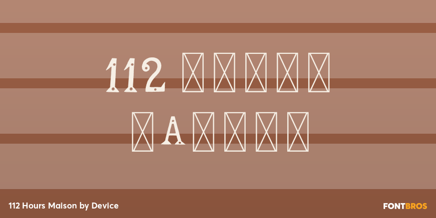 112 Hours Maison Font Poster #1