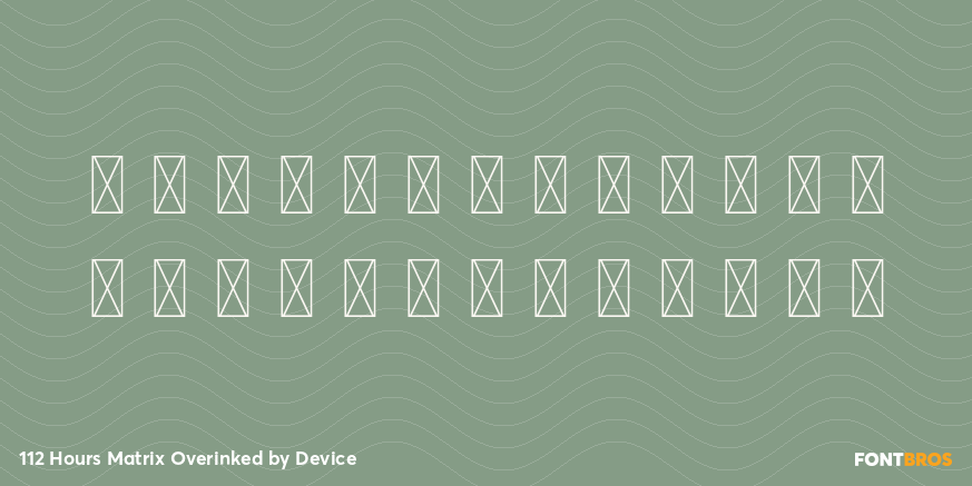 112 Hours Matrix Overinked Font Poster #3