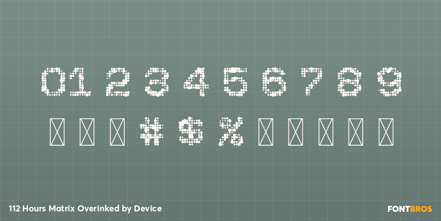 112 Hours Matrix Overinked Font Poster #4
