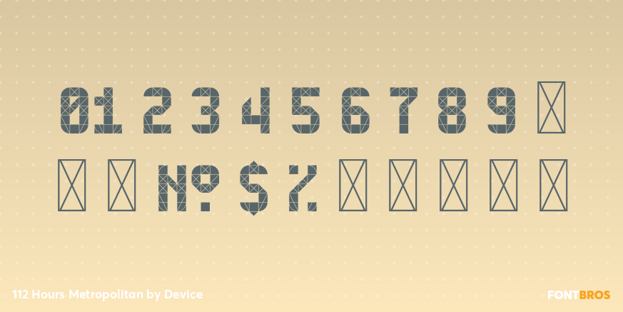 112 Hours Metropolitan Font Poster #1