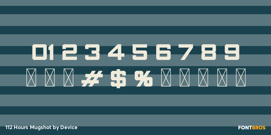 112 Hours Mugshot Font Poster #1