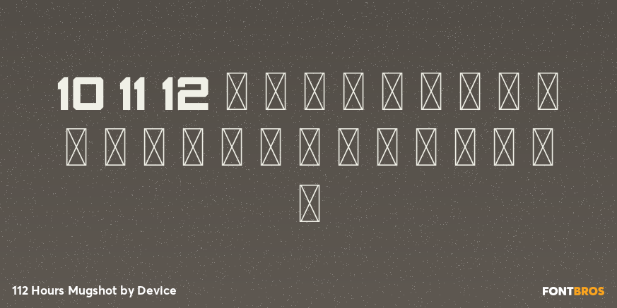 112 Hours Mugshot Font Poster #2
