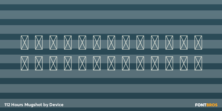 112 Hours Mugshot Font Poster #3
