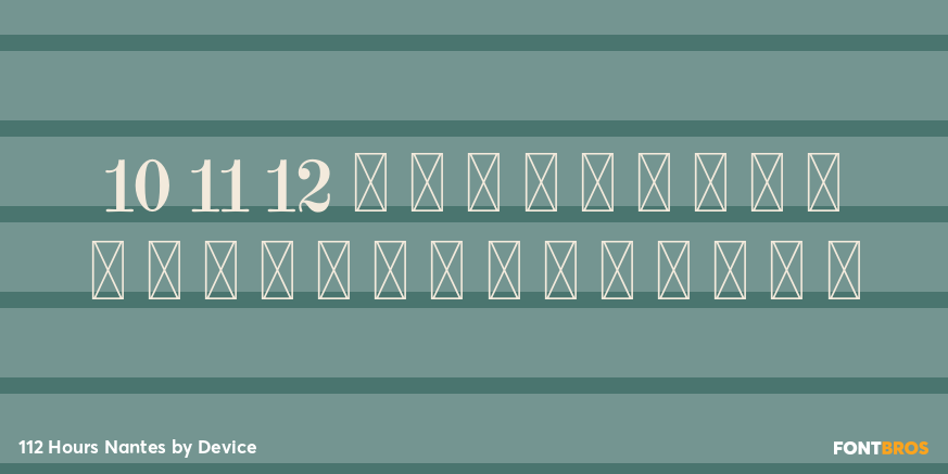 112 Hours Nantes Font Poster #2