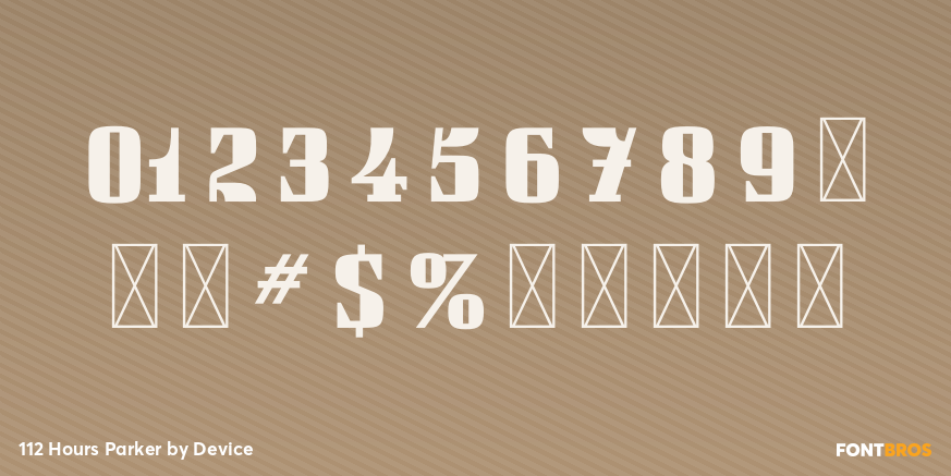 112 Hours Parker Font Poster #4