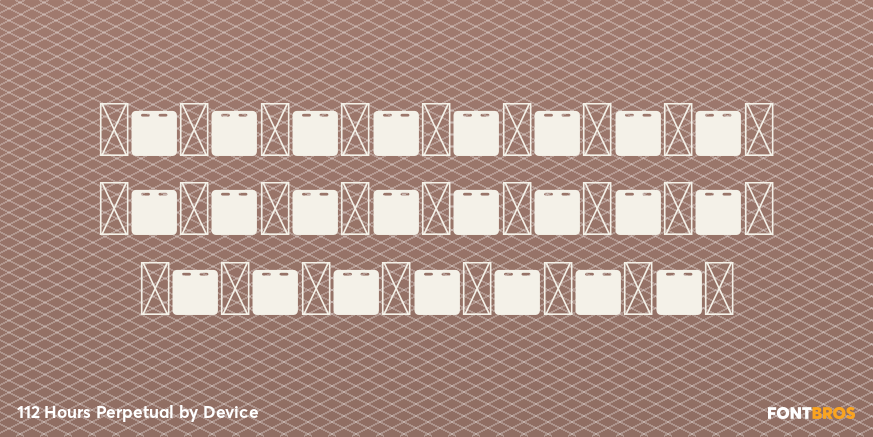 112 Hours Perpetual Font Poster #3